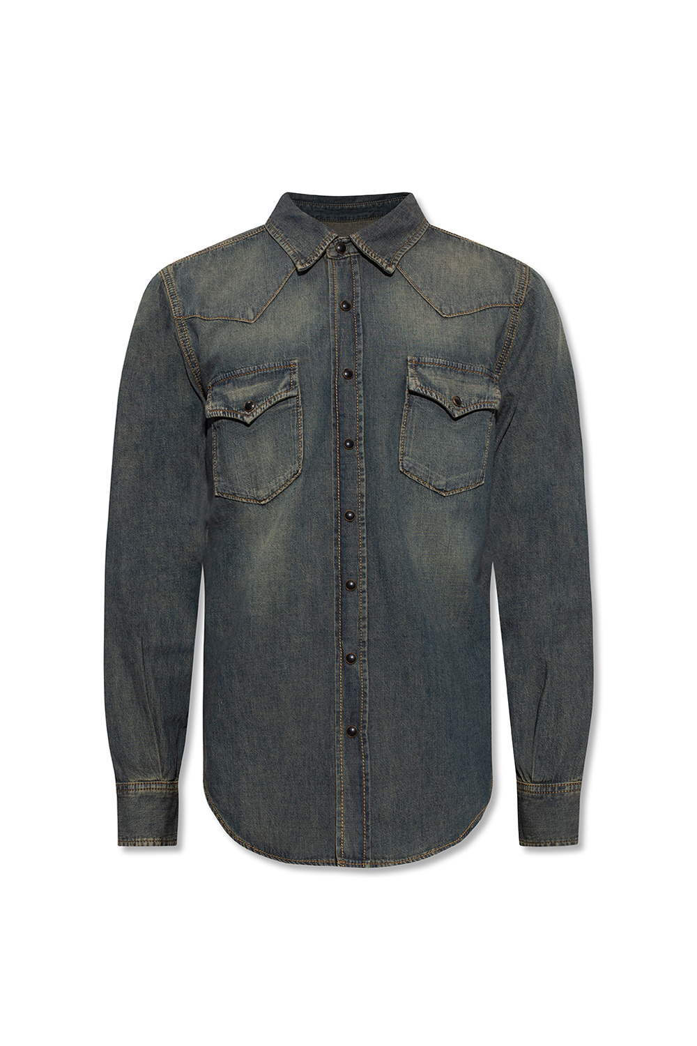 Men's saint on sale laurent denim shirt